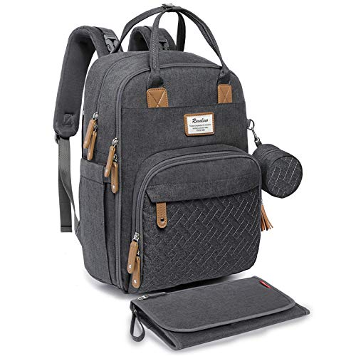 Diaper Bag Backpack, RUVALINO Neutral All-in-One Baby Bags