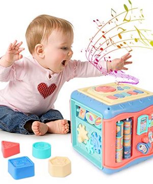 LVJING Baby Activity Cube, Multi-Function 6 in 1