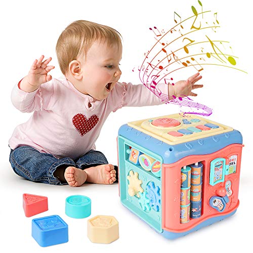 LVJING Baby Activity Cube, Multi-Function 6 in 1