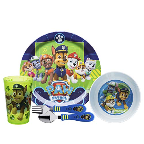 Zak Designs Paw Patrol Kids Dinnerware Set Includes Plate