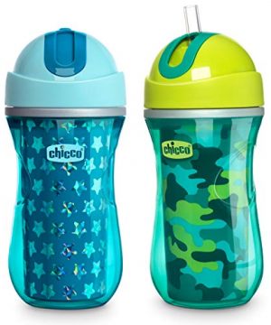 Chicco Insulated Flip-Top Straw Spill Free Baby Sippy Cup