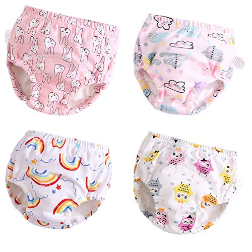 Toddler Potty Training Pants 4 Pack,Cotton Training Underwear