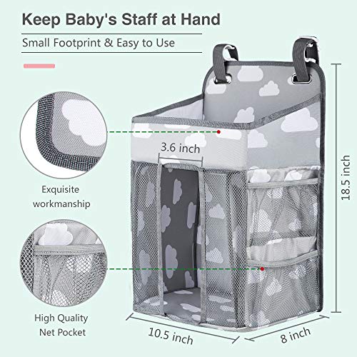Diaper Organizer Hanging Diaper Caddy-Diaper Stacker for Changing Table