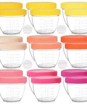 Youngever 18 Sets Baby Food Storage with Lids Labels