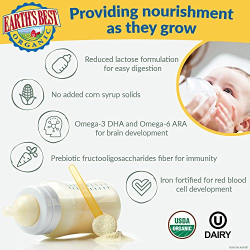 Organic Low Lactose Sensitivity Infant Formula with Iron, Omega-3