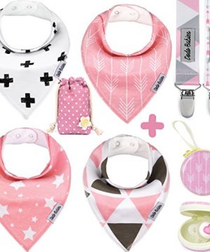 Drool Bibs For Girls Pacifier Clips