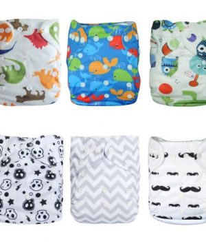 ALVABABY Baby Cloth Diapers One Size Adjustable