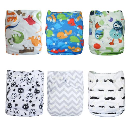ALVABABY Baby Cloth Diapers One Size Adjustable