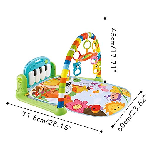 Baby Play Mat Activity Gym with 5 Hanging Toys