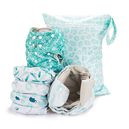 Simple Being Reusable Cloth Diapers- Double Gusset-6 Pack