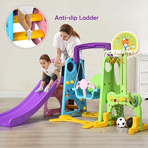 6-in-1 Toddler Climber and Swing Set - The Ultimate Playtime Adventure