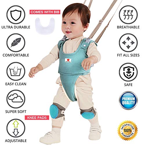 Adjustable Walker with Knee Pads Baby Walking Harness Assistance