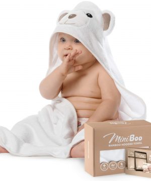 Premium Ultra Soft Organic Bamboo Baby Hooded Towel