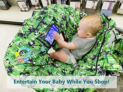 Large Shopping Cart Cover for Babies - 2 in 1 Versatile Grocery cart