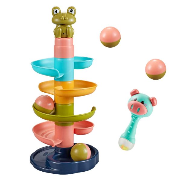 Bu-buildup Ball Drop Toys for Toddlers with Bonu Rattle