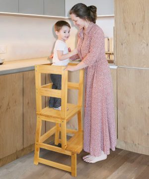 Toddler Learning Stool with Safety Rail