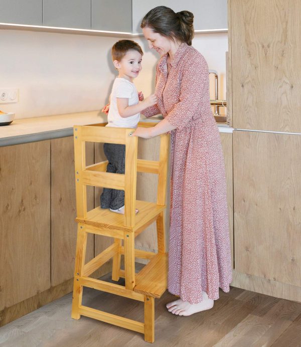 Toddler Learning Stool with Safety Rail