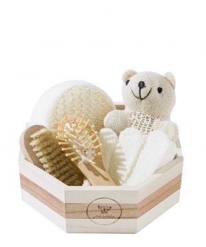 Globe Toddlers Wooden Baby Bath Kit Gift Set