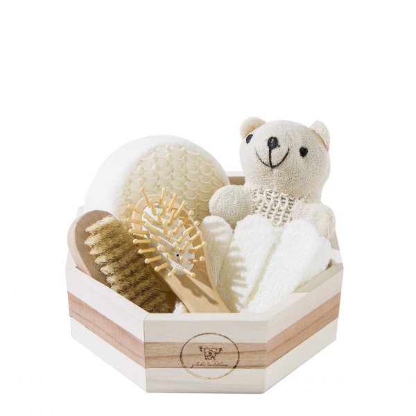Globe Toddlers Wooden Baby Bath Kit Gift Set