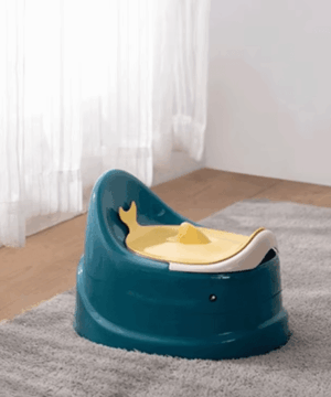 Portable toddler potty trainer with a stable oval design and non-slip base, perfect for potty training at home or on the go, made from high-quality PP materials.