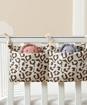 Portable Baby Nursery Crib Organizer designed for efficient diaper and baby essentials storage with stylish and practical features.